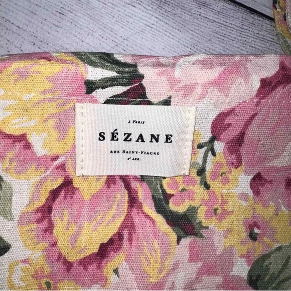 Sezane Maxi Floral Canvas Tote Bag NWOT - Picture 2 of 5